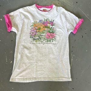 Vintage Spring flowers & scripture tee